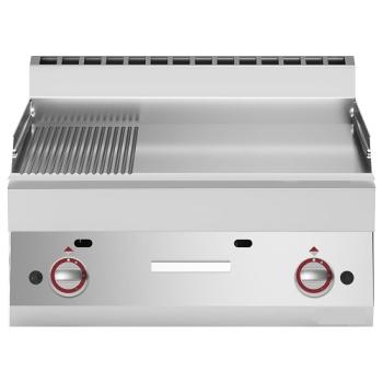 G65/PM7T-N (25) Gas Grillplatte 2/3 glatt 1/3 gerillt -Top-